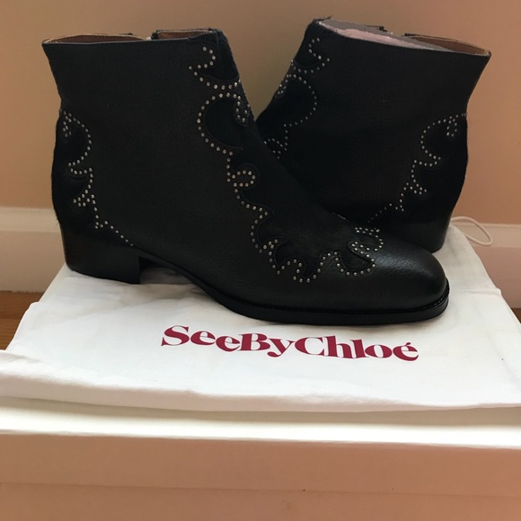 See By Chloe Shoes - See by Chloe western ankle booties